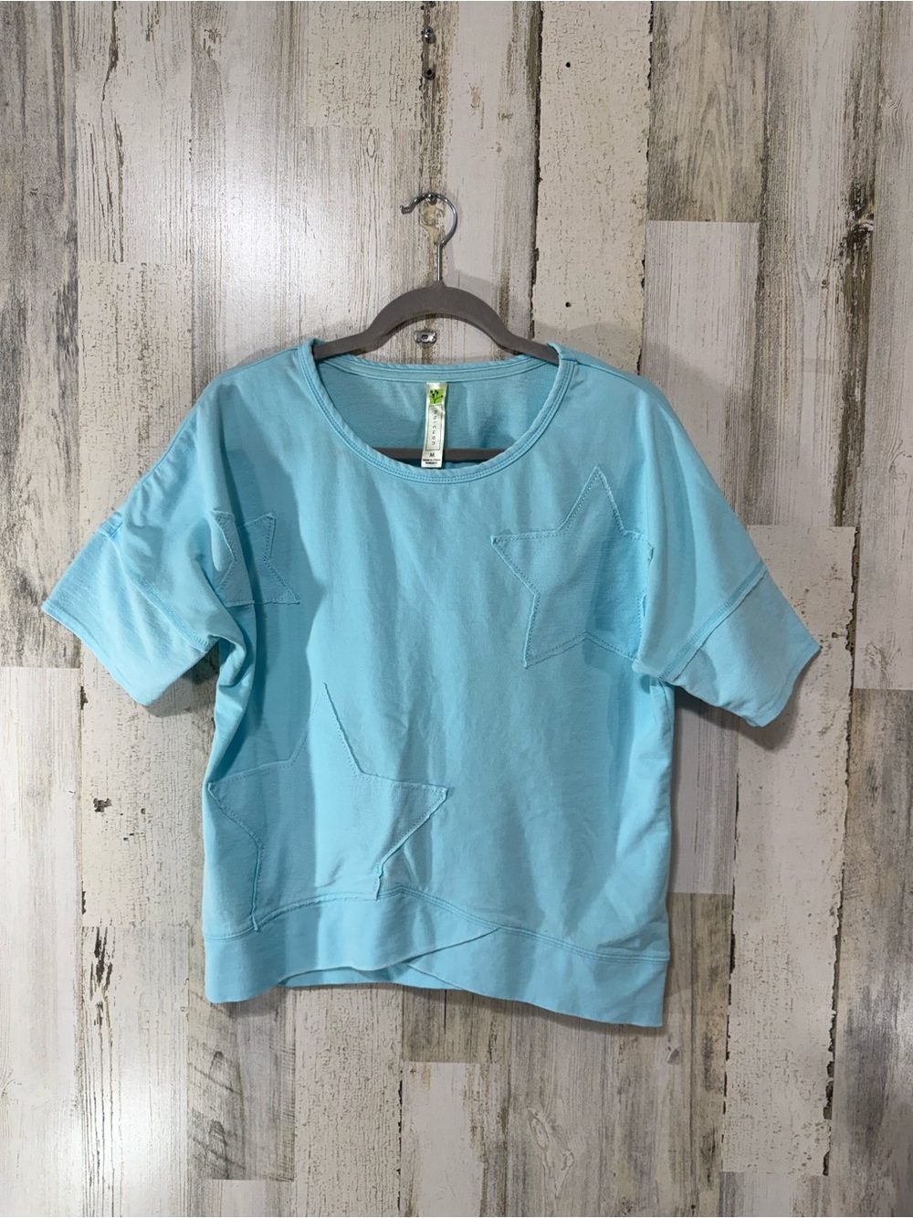 Light Blue Star Stitch Short Sleeve Tee